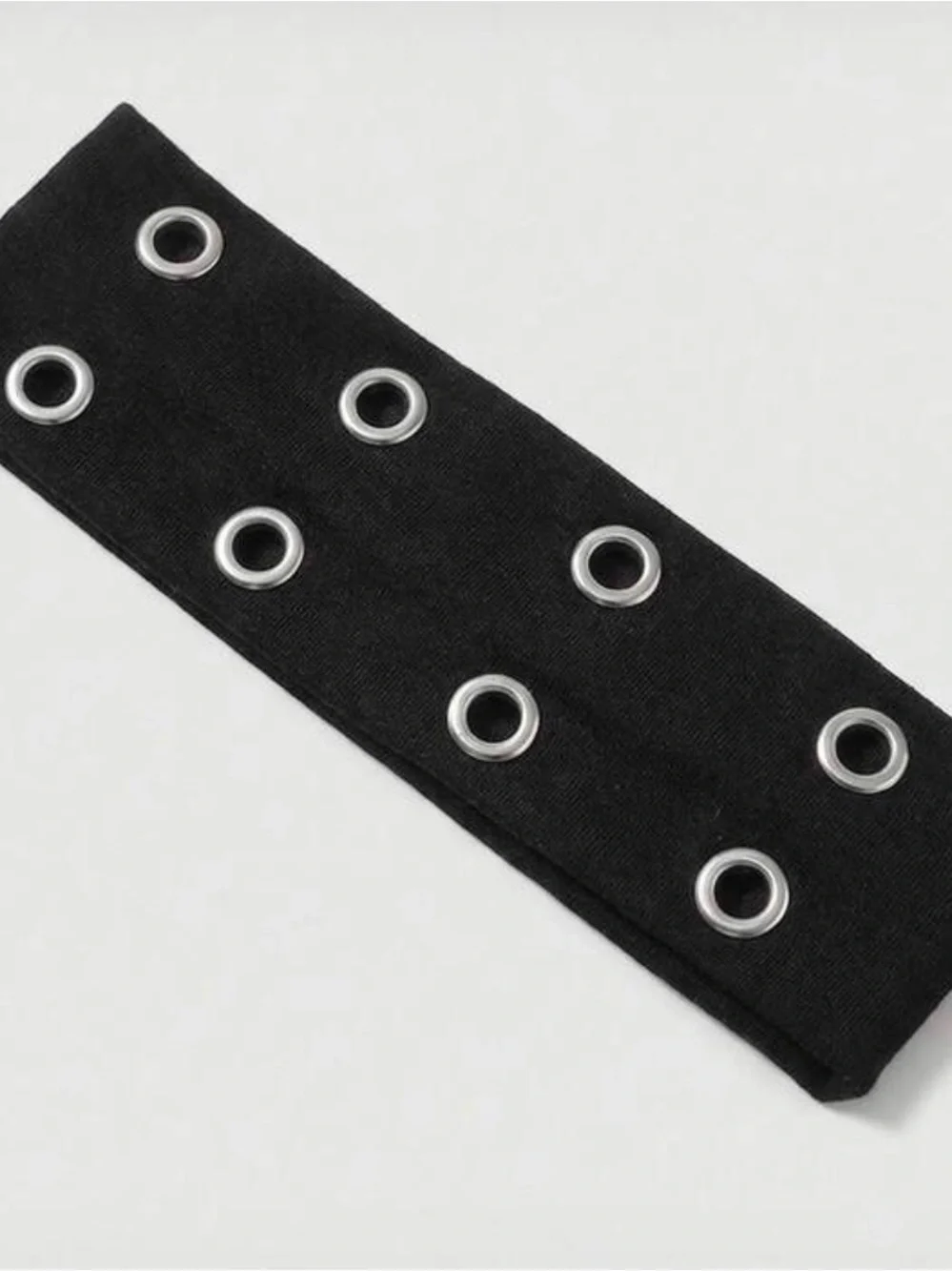 Modeled 4-Pack Pastel Grommet Headbands - Blue, Pink, White, Black
